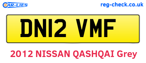 DN12VMF are the vehicle registration plates.