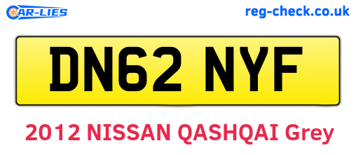 DN62NYF are the vehicle registration plates.