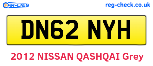 DN62NYH are the vehicle registration plates.