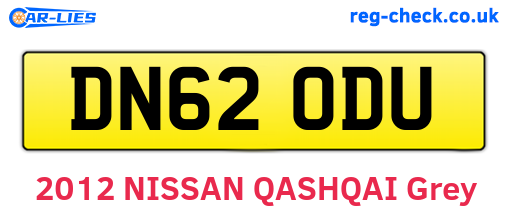 DN62ODU are the vehicle registration plates.