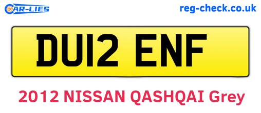 DU12ENF are the vehicle registration plates.