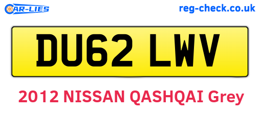 DU62LWV are the vehicle registration plates.