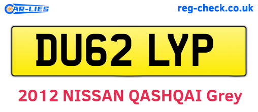 DU62LYP are the vehicle registration plates.