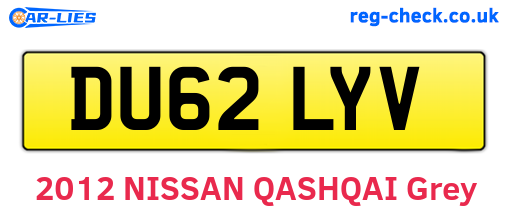 DU62LYV are the vehicle registration plates.