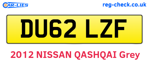 DU62LZF are the vehicle registration plates.