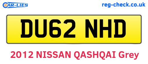 DU62NHD are the vehicle registration plates.