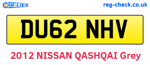 DU62NHV are the vehicle registration plates.