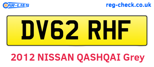 DV62RHF are the vehicle registration plates.