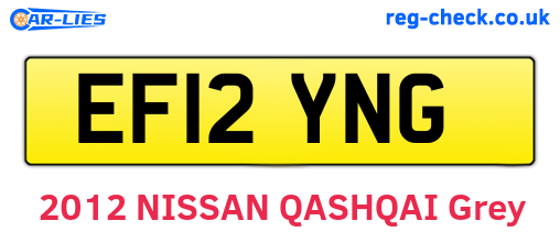EF12YNG are the vehicle registration plates.