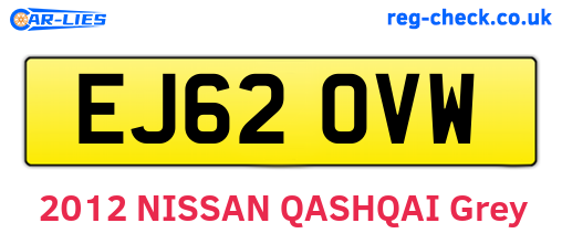 EJ62OVW are the vehicle registration plates.