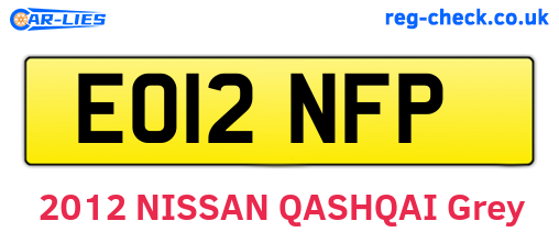 EO12NFP are the vehicle registration plates.