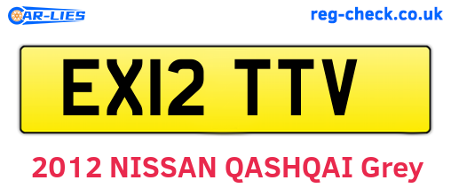 EX12TTV are the vehicle registration plates.