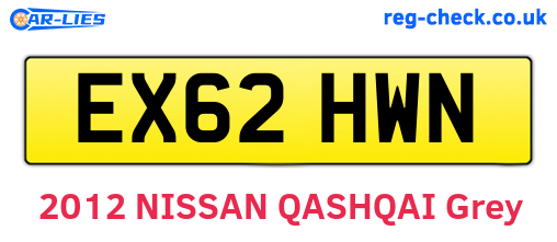 EX62HWN are the vehicle registration plates.