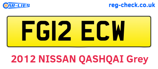 FG12ECW are the vehicle registration plates.