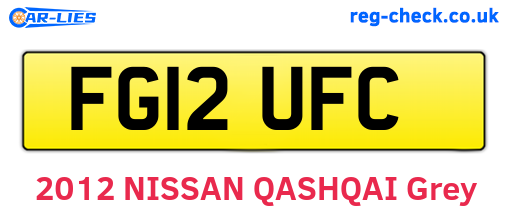 FG12UFC are the vehicle registration plates.