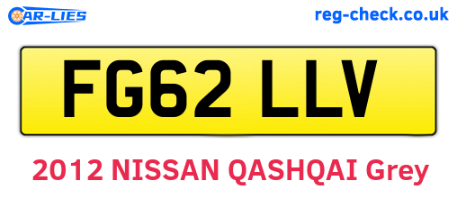 FG62LLV are the vehicle registration plates.