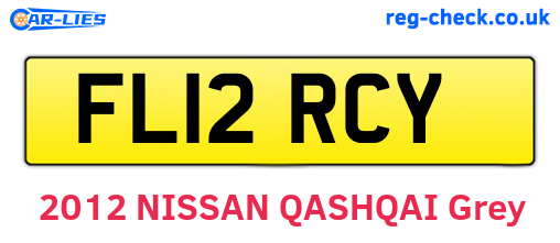 FL12RCY are the vehicle registration plates.