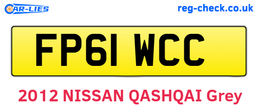 FP61WCC are the vehicle registration plates.