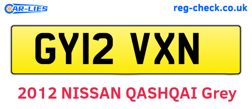 GY12VXN are the vehicle registration plates.