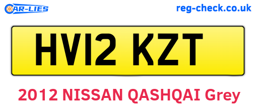 HV12KZT are the vehicle registration plates.