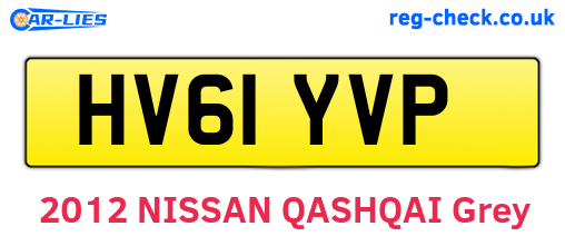 HV61YVP are the vehicle registration plates.