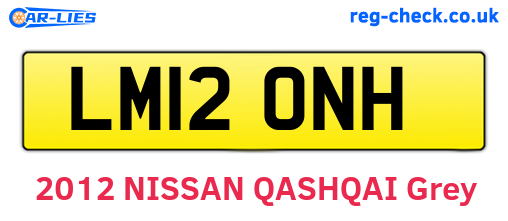 LM12ONH are the vehicle registration plates.