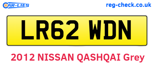 LR62WDN are the vehicle registration plates.