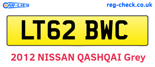 LT62BWC are the vehicle registration plates.