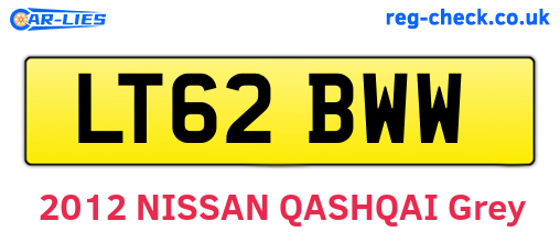 LT62BWW are the vehicle registration plates.