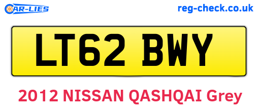 LT62BWY are the vehicle registration plates.