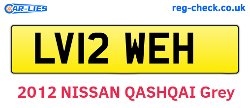 LV12WEH are the vehicle registration plates.