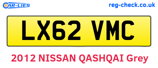 LX62VMC are the vehicle registration plates.