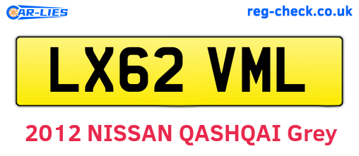 LX62VML are the vehicle registration plates.