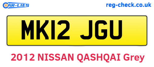 MK12JGU are the vehicle registration plates.