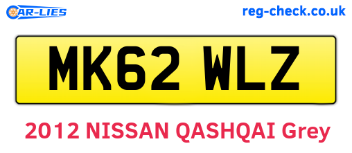 MK62WLZ are the vehicle registration plates.