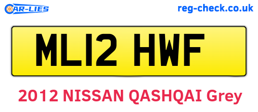 ML12HWF are the vehicle registration plates.