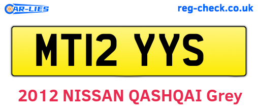 MT12YYS are the vehicle registration plates.