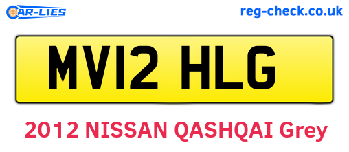 MV12HLG are the vehicle registration plates.