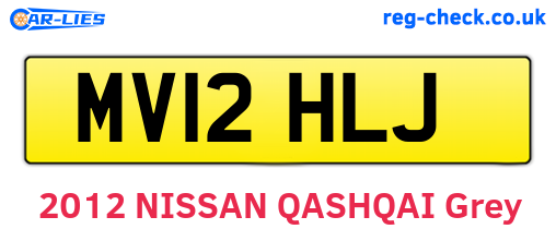 MV12HLJ are the vehicle registration plates.