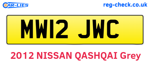 MW12JWC are the vehicle registration plates.