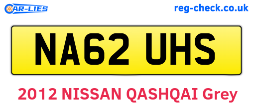 NA62UHS are the vehicle registration plates.