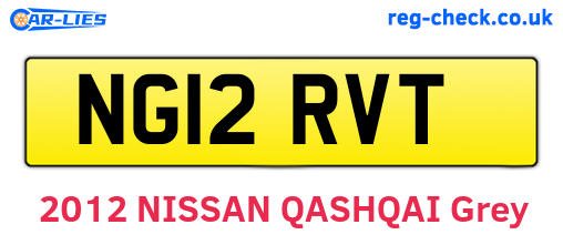 NG12RVT are the vehicle registration plates.