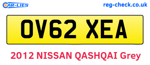 OV62XEA are the vehicle registration plates.