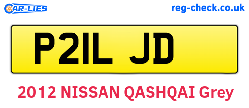 P21LJD are the vehicle registration plates.