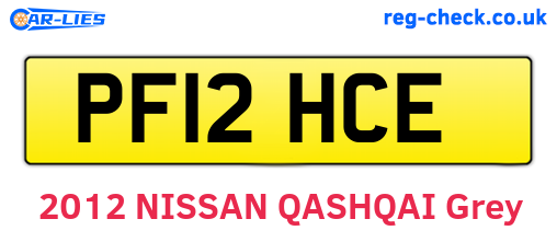 PF12HCE are the vehicle registration plates.