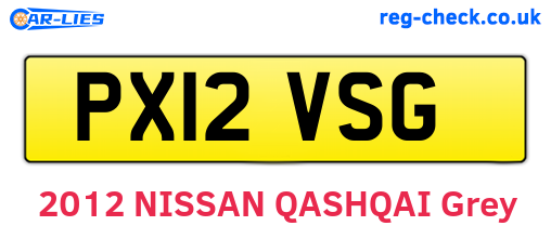 PX12VSG are the vehicle registration plates.