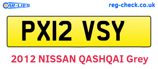 PX12VSY are the vehicle registration plates.