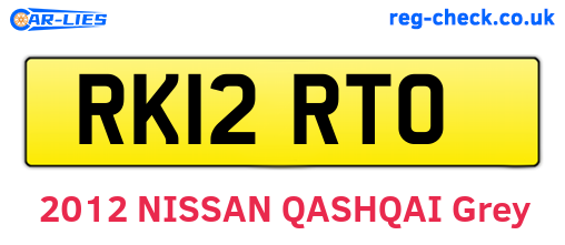 RK12RTO are the vehicle registration plates.