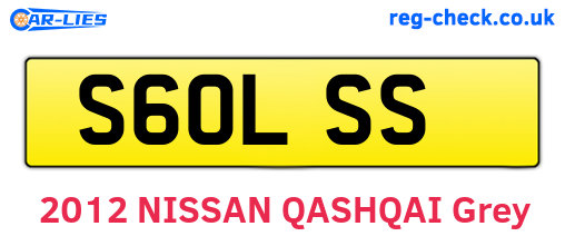 S60LSS are the vehicle registration plates.