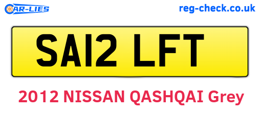 SA12LFT are the vehicle registration plates.